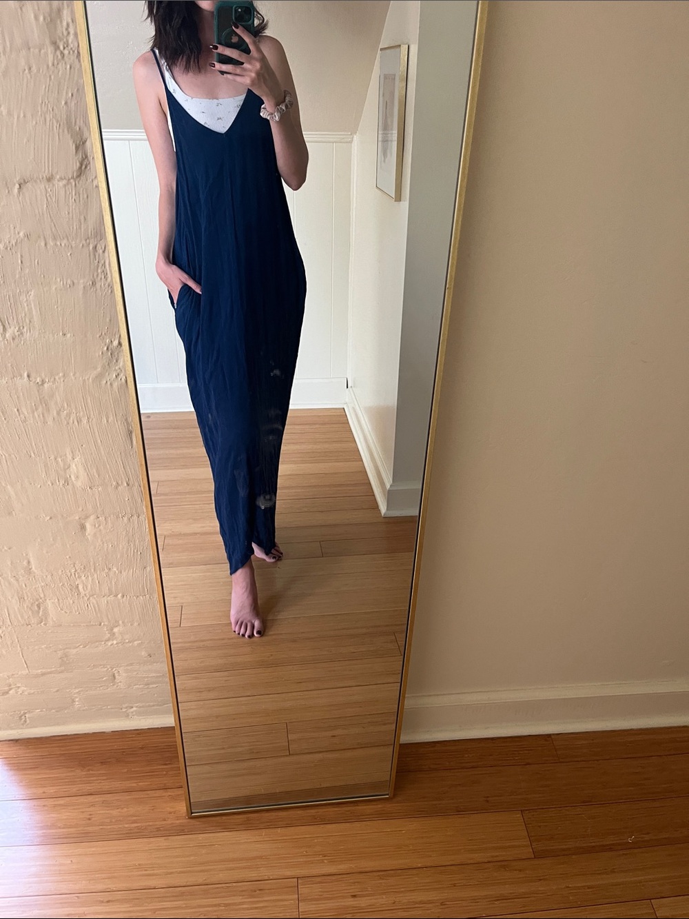 lovestitch Navy Blue Maxi Slip Dress